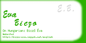 eva biczo business card
